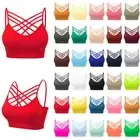 MixMatchy Soft Seamless Triple Criss-Cross Front Bralette Sport Bra