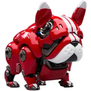 HWJ RAMBLER萌寵機械鬥牛犬紅色綠色機器狗狗潮玩正品帶防偽標