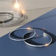 Solid 925 Sterling Silver Simple Round Bangle