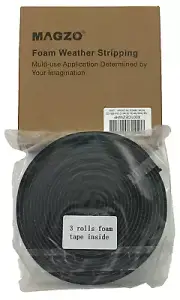 Foam Seal Tape-3 Rolls, 1/2 Inch Wide X 1/8 Inch Thick High Density Foam Strip