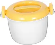 DINHEAROM Microwave Rice Cooker Portable Food Container Food Grade High Temperature Resistant for Quick Convenient Rice Cooking Office