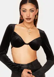 Noir Old School Vibes Bra Top
