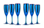 Glasstar 6 oz/170 ml Dazzling "Lavender Amethyst" Wine Glasses Set of 6