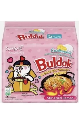 BULDAK - SAMYANG Hot Chicken Flavor Ramen (CARBONARA) 650g Halal