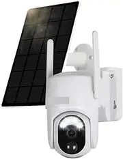 4MP Solar Monitor Camera Outdoor Night Vision Color Camera PIR Detection Solar Security CameraWi-Fi/4G Cam(4MP WiFi No Card)