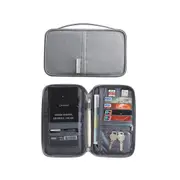 Multifunctional Travel Passport Bag Family Passport Organizer Holder Bag -Grey