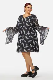 Curve Larvae Mesh Dress