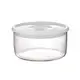 【iwaki】日本品牌耐熱玻璃微波密封保鮮盒 圓形白蓋 350ml (7折)