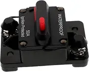 BELLIFFY Car Insurance Holder Switches Amp Circuit Breaker Boat Circuit Breaker Car Audio Circuit Breaker Circuit Breaker for Vehicles Cicurit Protect Outdoor Disconnect Switch Alloy Black