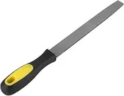 Baxnore Professional Flat Mill File, T12 Carbon Steel,for Sharpening Edges Work, Non Slip Ergonomic Handle for Metal Copper Aluminum