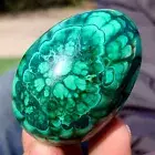 170G Natural glossy Malachite egg transparent cluster crystal mineral sample