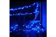 24m 200 LED Christmas Fairy Light Clear String BLUE