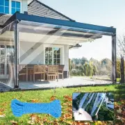 8x10ft Clear tarp, Clear Heavy Duty tarp 14Mil Thickened Transparent Tear Res...