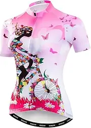[HimyBB] Damen Radtrikot Kurzarm Bike Shirt Top Lady Biking Bekleidung
