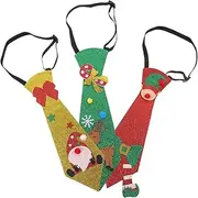 [WESIEVYA] Felt Christmas Tie Party Decoration Christmas Tree Decorations Christmas Decorations Christmas Ties Christmas Cosplay Necktie Party Necktie Decorative Necktie Glitter Paper