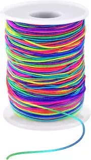 1mm Stretchy Bracelet String, Sturdy Rainbow Elastic String Elastic Cord for Jew