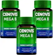 Cenovis Mega B Tablets 360 (3 X 120) - High-Strength Vitamin B Formula B-Group Vitamins Support Energy Levels, Healthy Nervous & Immune System Function - Reduces Free Radical Formation in the Body