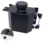Peopop 1L Universal Aluminum Radiator Coolant Overflow Expansion Tank black
