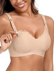 [OEAK] Nursing Bra for Breastfeeding Soft Supportive Maternity Bras Comfortable Wireless Pregnancy Bras Hands Free Pumping Bras