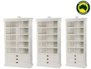 Daria (Aussie Made) Highline Bookcase With 3 Drawers Collection - Assorted Painted Colours - Starting From $1249 - Includes Free Optional Upgrade to Adjustable Shelves (Valued at $100)