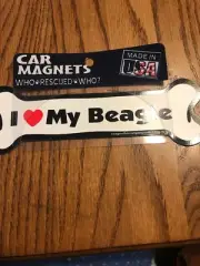 Car Magnets Who Rescued Who? “ I ❤️ My Beagle”, Ships N 24h