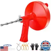 35FT Drain Snake, 10-In-1 Drain Clog Remover Tools Kit, Plumbing Snake Drain