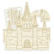 2 Pack P13 Light Chipboard Decoration Base 8"X8"-Once Upon A Time,Castle P13ONC5
