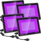 XYCN 4 Pack 300W LED Flood Black Lights,395nm to 405nm UV Outdoor Flood High ...