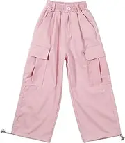[Generic] Casual Pants for Grils Fashion Leisure Style Trendy Comfortable Soft Fit Elasticity Fresh Toddler Trousers