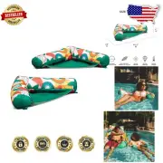 Luxury Noodle Sling Pool Float with Armrests & Cup Holder - No Inflation Needed