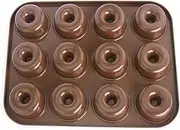 Daseeme Baking Moulds Donut Cookie Cake 12-Cup Carbon Steel Cake Mould Hollow Donut Mould