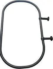 Oval Shower Curtain Rai shower curtain Rod, 44 x 25 inch, Wall Mounted, Black