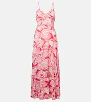 [Poupette St Barth] Poupette St Barth Cara floral maxi dress AU 6 pink