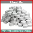 Tea Light Candles 9 Hour 50pcs Bulk Tealight Candle Tea Lights Tealights White
