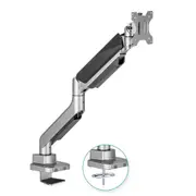 mbeat Activiva Heavy Duty Single Monitor Screen Gas Spring Monitor Arm ACA-HMA-SGS01Y Color: Metallic Grey Screen Rotation: +180