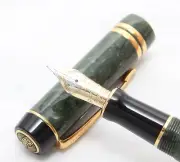 Parker Duofold Centennial Fountain Pen Jade Green 18Kt Gold Med Pt New In Box