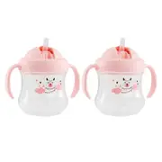 2x Pigeon 200ml Magmag BPA Free Leak Proof Straw Plastic Cup PK Baby/Toddler 8m+
