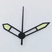 Green Luminous 3 Hands with Black Trim for Asian 8215 2813 8205 Movement Watch