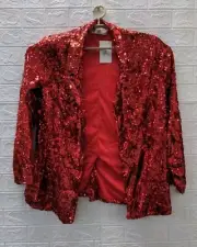 New Jess Lea Sequin And The City Blazer Red Sz. XL