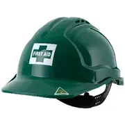 Tuffgard Vented Safety Hard Hat First Aid Green