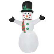 1.8m Inflatable Snowman Decoration, Polyester-White