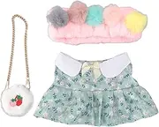 Plush Doll Clothes 12 Inch Beautiful Plush Doll Clothes Set Machine Washable for Role Play (Pompon Headband)