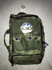 Annheuser-Busch Beer Mountains Camo Zip-Top Duffle Bag Handles Backpack 11x17x5