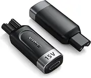 Yinke 15V HQ8505 Type-C Shaver Adapter Charging Converter for Philips Norelco 7000 3000 Series, OneBlade QP6520 QP6530 QP6510, USB-C Shaver Charger Converter Without Charger Cord (1 PC)