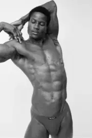 [O357] Handsome Man Cute Model Showing Off Body Male Physique Photography