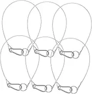6Pcs Stainless Steel Safety Wire Cables Lanyard Tethers for Outdoor Use for String Lights Shade Sails and Dog Runs