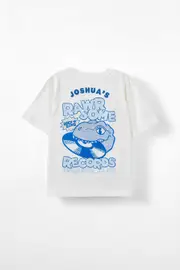[Cotton On Kids] Cotton On Kids - Jonny Short Sleeve Graphic Print Tee Personalised - Vanilla/rawsome records 5 VANILLA/RAWSOME RECORDS