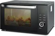 SMETA 1000W Combination Microwave Oven And Grill 34L Microwave With Grill 2400W, Convection Oven 2400W, Microwave Air Fryer Oven Combo, ECO Mode Child Lock Easy to Clean Black