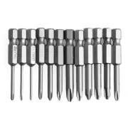 12Pcs/Set 50mm 1/4 Inch Hex Shank for Cross Screwdriver Bits