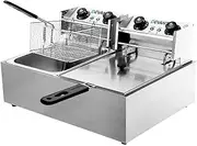 Devanti Electric Commercial Deep Fryer Twin Frying Basket Chip Cooker Kitchen
